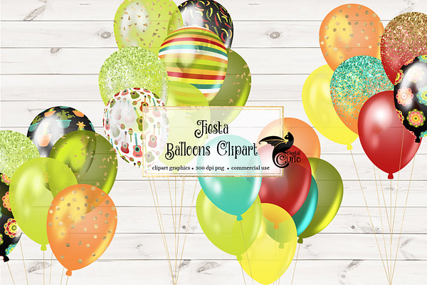 Fiesta Balloons Clipart