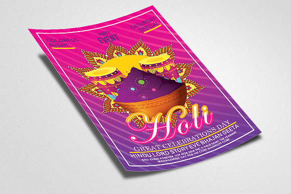 Holi Festival Flyer/Poster Template in Flyer Templates - product preview 1