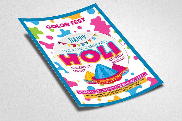 Holi Color Festival Flyer/Poster in Flyer Templates - product preview 1