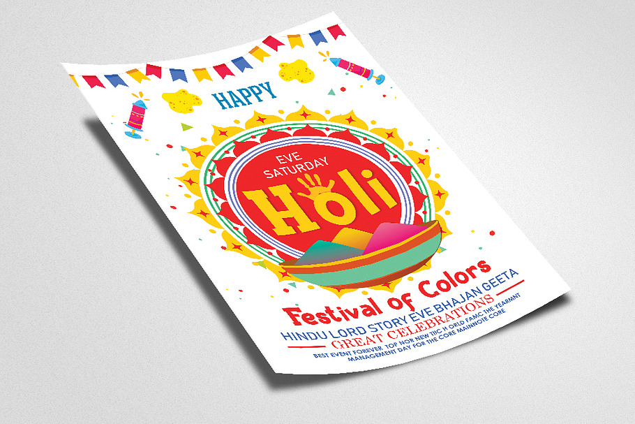 Holi Festival of Color Flyer/Poster in Flyer Templates - product preview 8