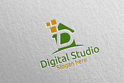 Digital Studio Letter D Logo 75