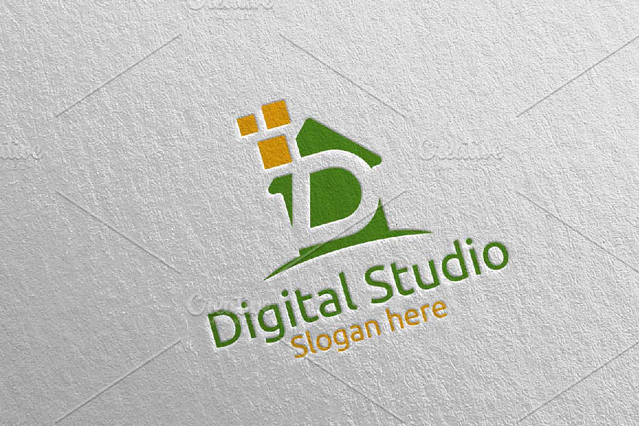 Digital Studio Letter D Logo 75 in Logo Templates - product preview 8
