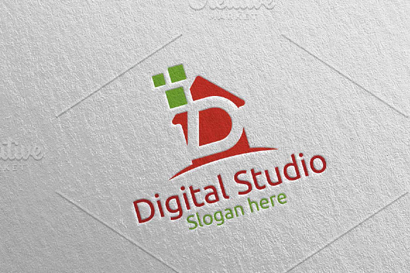 Digital Studio Letter D Logo 75 in Logo Templates - product preview 1