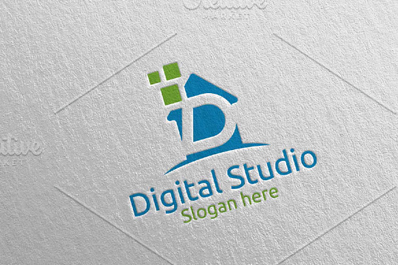 Digital Studio Letter D Logo 75 in Logo Templates - product preview 2