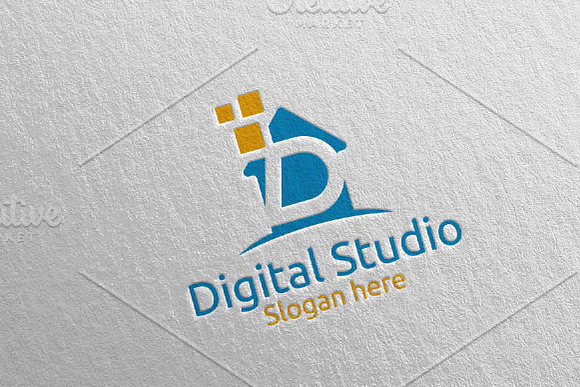 Digital Studio Letter D Logo 75 in Logo Templates - product preview 3