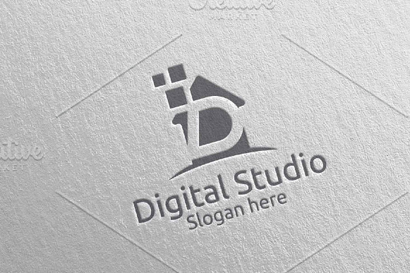 Digital Studio Letter D Logo 75 in Logo Templates - product preview 4