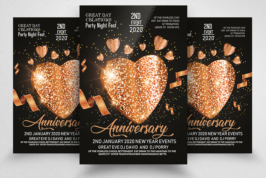 Wedding Aneiversary Party Flyer in Flyer Templates - product preview 8