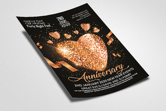 Wedding Aneiversary Party Flyer in Flyer Templates - product preview 1