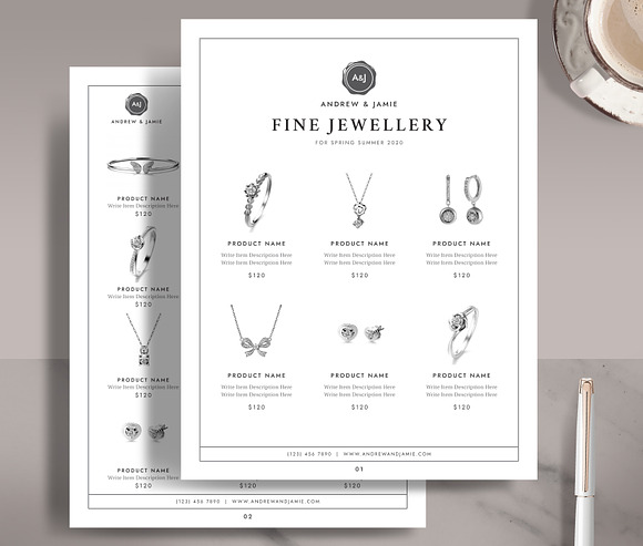 Minimalist Line Sheet Template FO001 in Flyer Templates - product preview 1