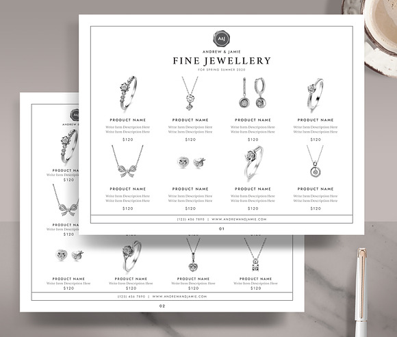 Minimalist Line Sheet Template FO001 in Flyer Templates - product preview 3