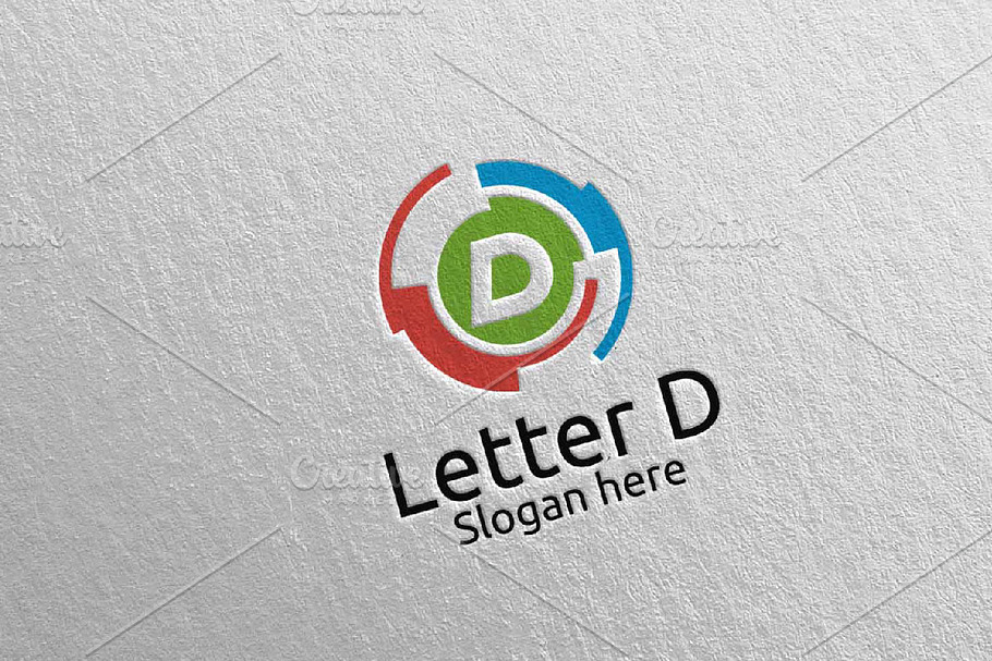 Letter D Digital Marketing Logo 77 in Logo Templates - product preview 8