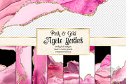 Pink & Gold Agate Borders