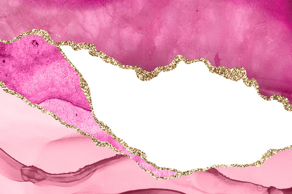 Pink & Gold Agate Borders in Textures - product preview 1