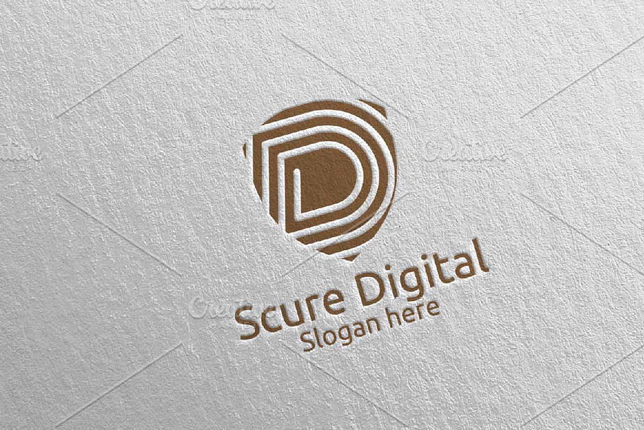 Secure Digital Letter D Logo 78 in Logo Templates - product preview 8