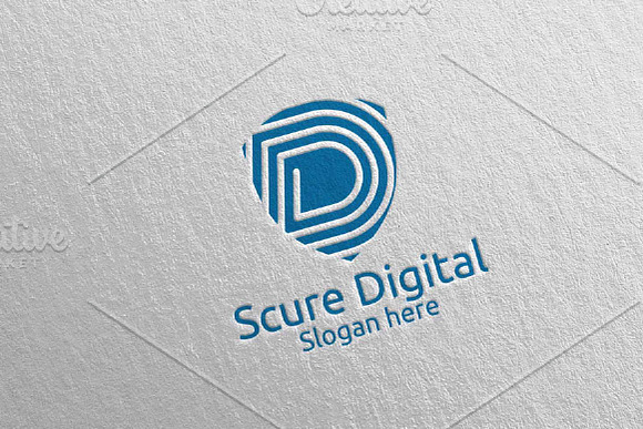 Secure Digital Letter D Logo 78 in Logo Templates - product preview 1