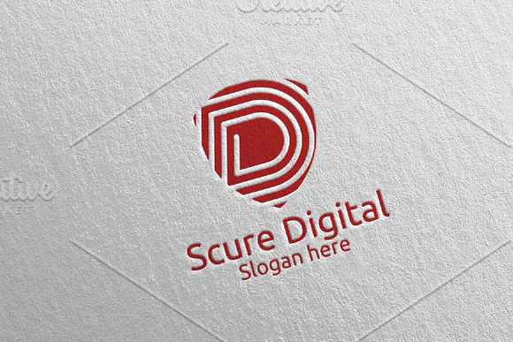 Secure Digital Letter D Logo 78 in Logo Templates - product preview 2