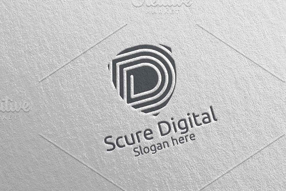 Secure Digital Letter D Logo 78 in Logo Templates - product preview 4