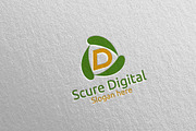Secure Digital Letter D Logo 79