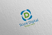 Secure Digital Letter D Logo 80