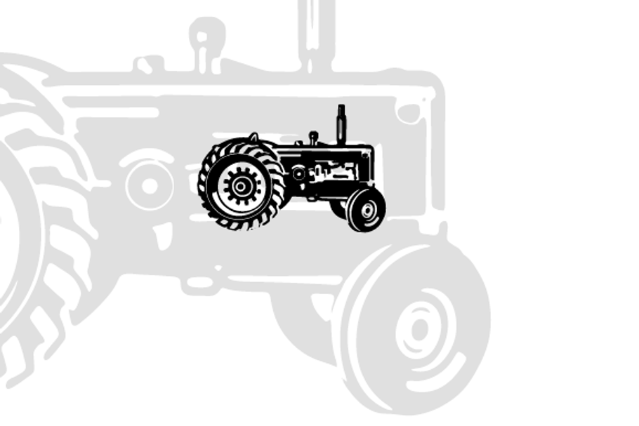 Vintage Tractor Vector 1