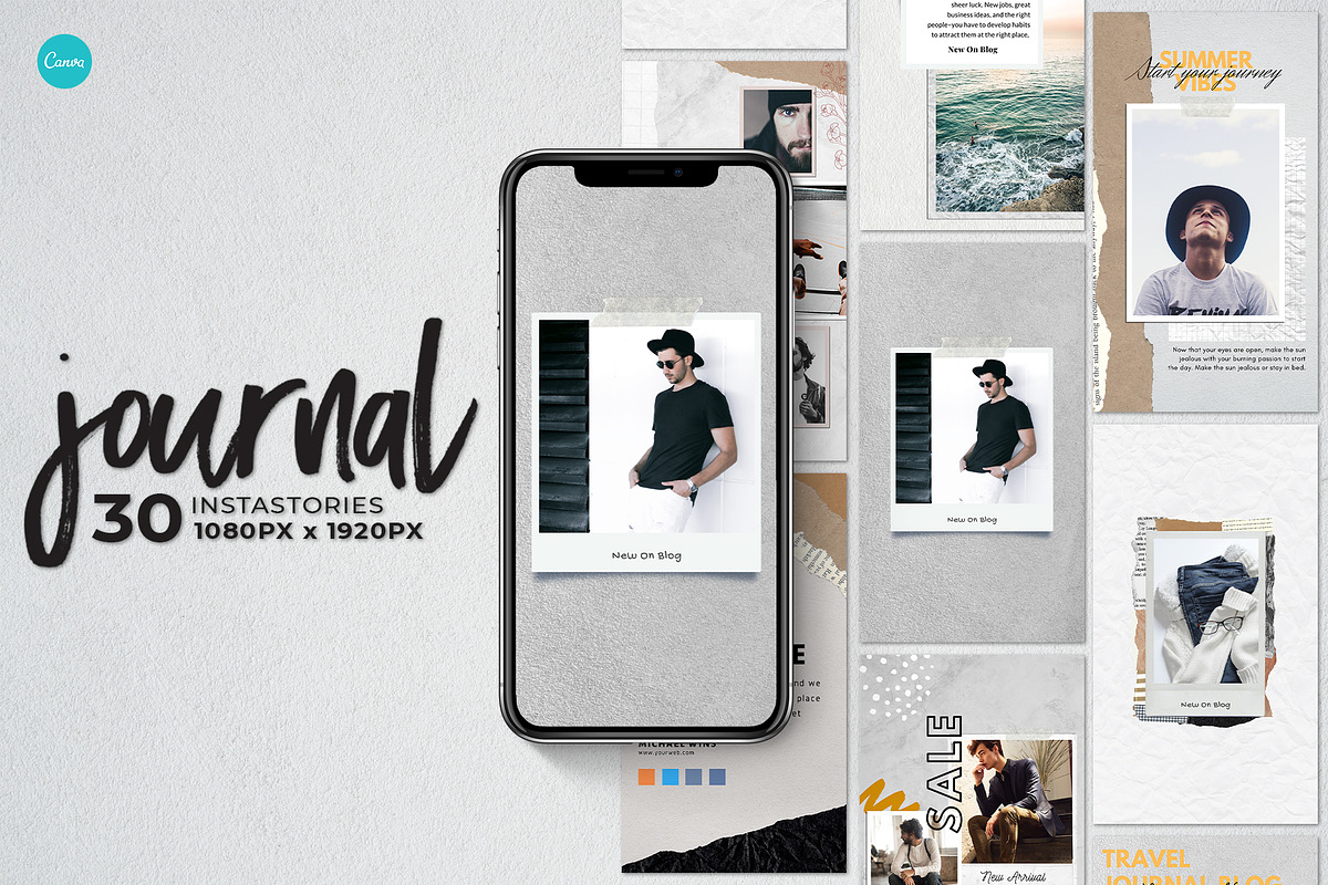 Journal Stories and Post | Canva in Instagram Templates - product preview 8