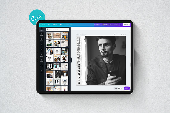 Journal Stories and Post | Canva in Instagram Templates - product preview 10