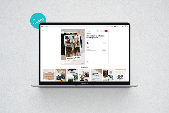 Journal Pinterest | Canva in Pinterest Templates - product preview 1