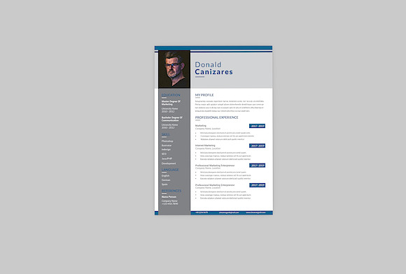 Donald Resume Designer in Resume Templates - product preview 1