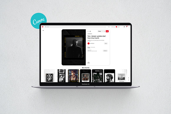 Pinterest Film Frame in Pinterest Templates - product preview 1