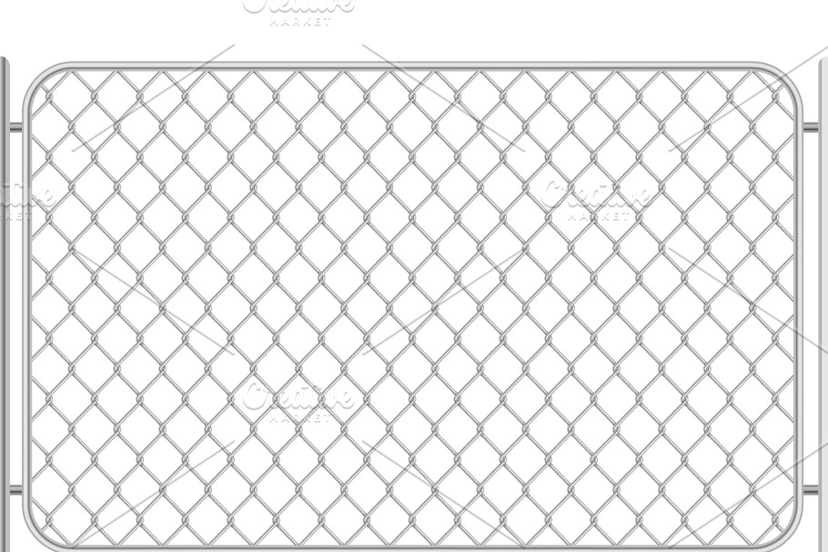 Seamless chain link fence in Objects - product preview 8