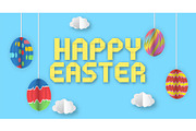 Happy easter banner template.