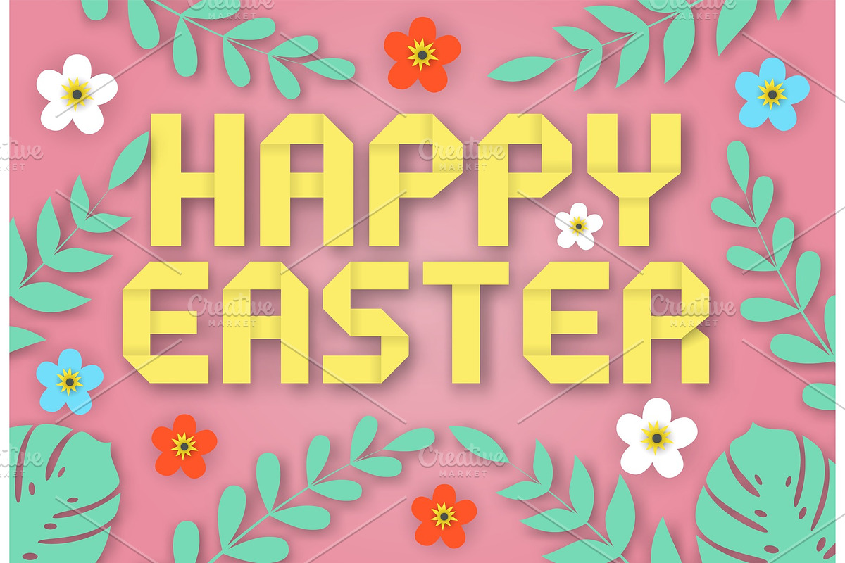 Happy easter banner template. in Objects - product preview 8