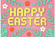 Happy easter banner template.