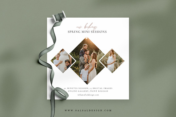 Spring Mini Session Template Mini073 in Card Templates - product preview 1