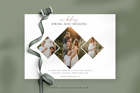 Spring Mini Session Template Mini073 in Card Templates - product preview 4