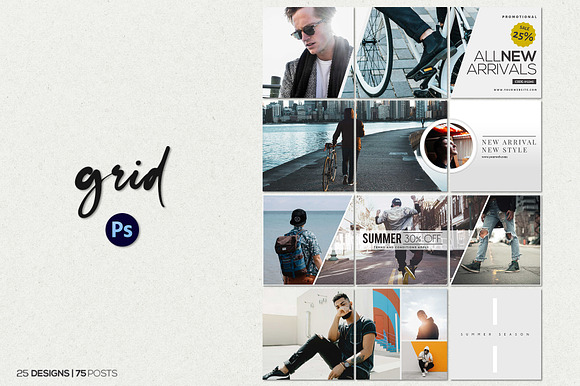 Agenda Insta Grid (Triple Posts) in Instagram Templates - product preview 2