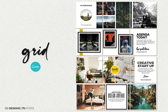Agenda Insta Grid (Triple Posts) in Instagram Templates - product preview 8