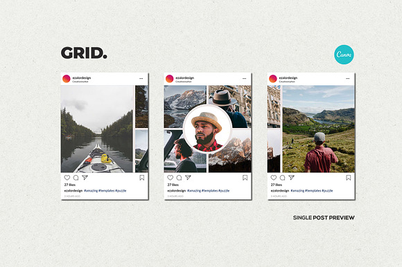 Agenda Insta Grid (Triple Posts) in Instagram Templates - product preview 11