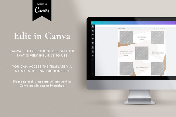 Thea Instagram puzzle | CANVA in Instagram Templates - product preview 7