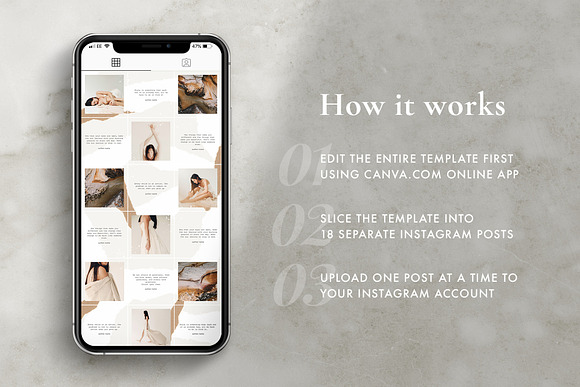 Thea Instagram puzzle | CANVA in Instagram Templates - product preview 8