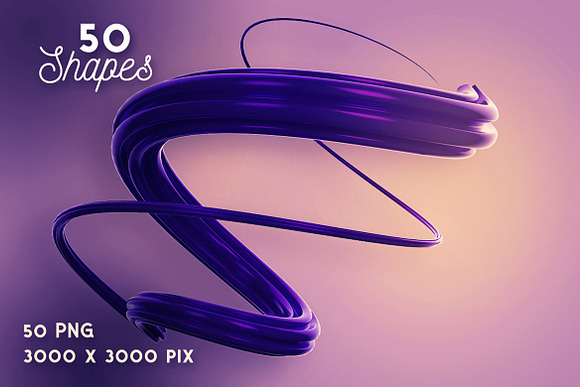 50 Swirls 1 - 3D PNG Shapes in Objects - product preview 4