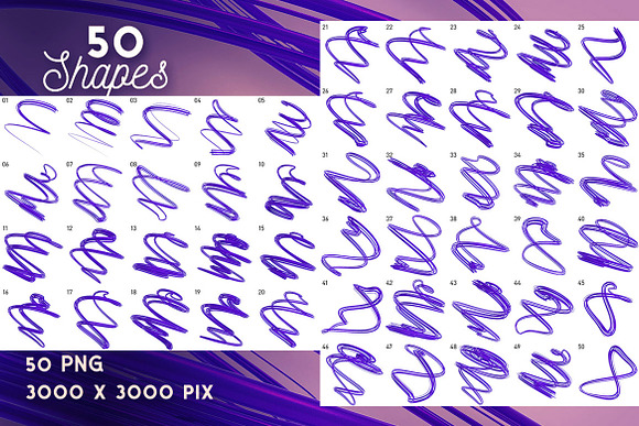 50 Swirls 2 - 3D PNG Shapes in Objects - product preview 1