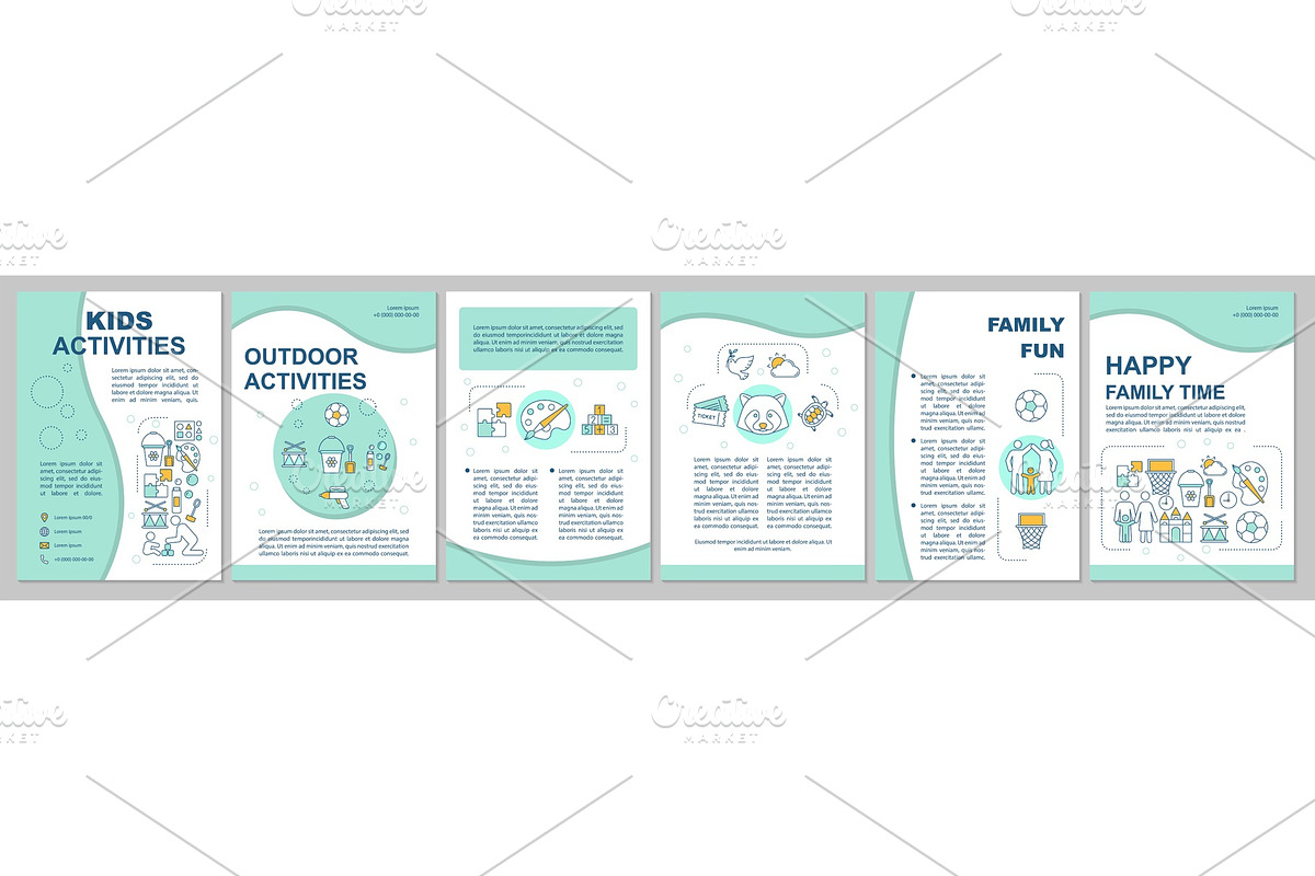 Kids activities brochure template in Brochure Templates - product preview 8
