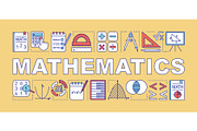 Mathematics word concepts banner