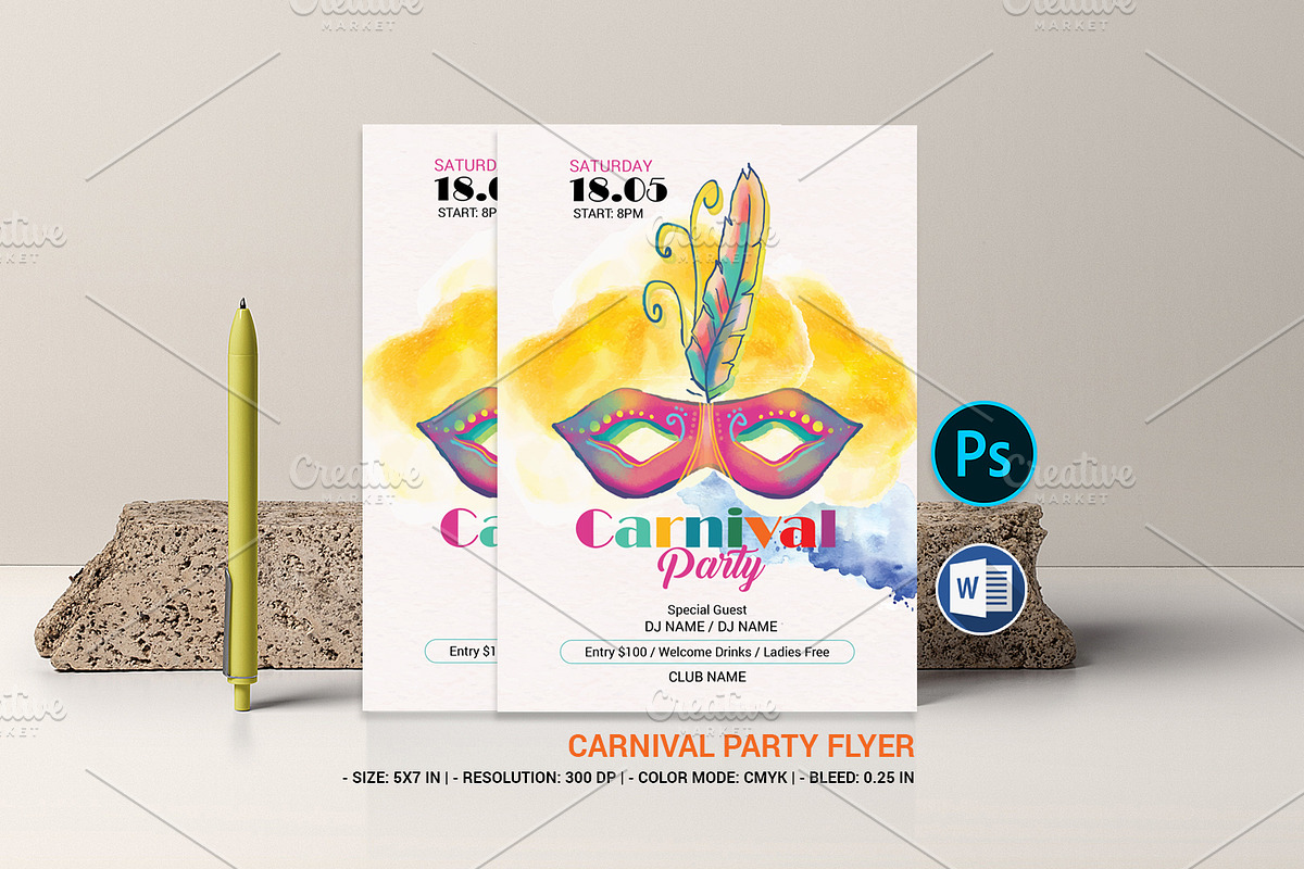Carnival Party Flyer -V03 in Flyer Templates - product preview 8