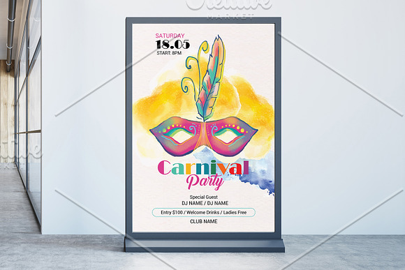 Carnival Party Flyer -V03 in Flyer Templates - product preview 2