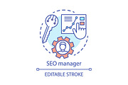 SEO manager concept icon