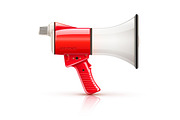 Speaking-trumpet megaphone loud-speaker for voice amplification