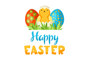 Happy Easter background with holiday