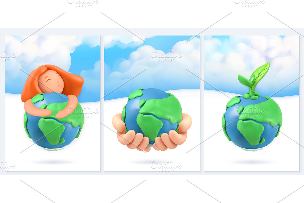 Save the planet! Earth Day, vectors in Illustrations - product preview 8